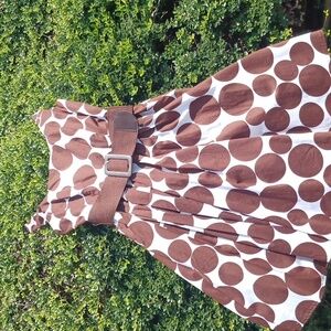 Brown Polka Dot 50s Dress Pockets